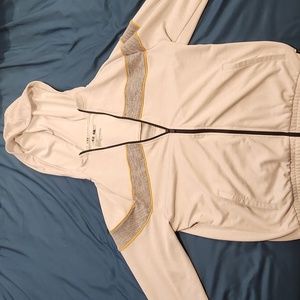 MSX Zip Up Sweatshirt. Size M. Grey with thin Yellow stripes.